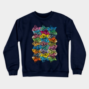 Fish Tessellation Ambigram Escher Style XXIV Crewneck Sweatshirt